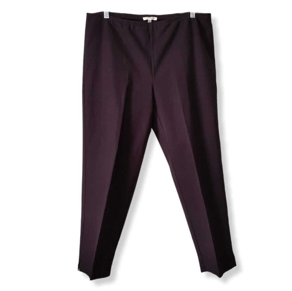 Eileen Fisher Stretch Twill Ankle Pants PL Fall Brown Neutral Organic Minimalist